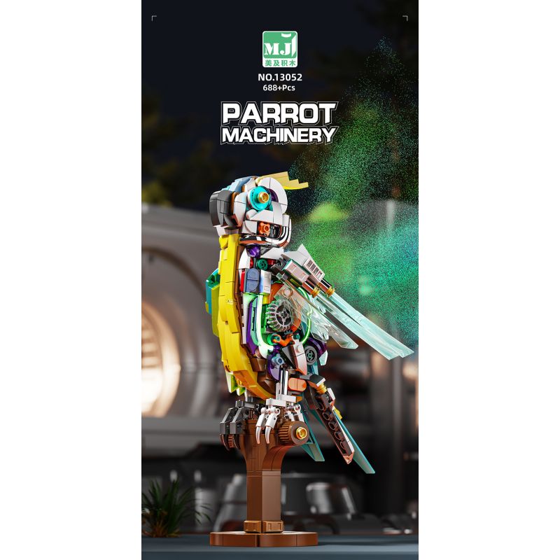 BEAUTY AND 13052 VẸT CYBORG bộ đồ chơi xếp lắp ráp ghép mô hình PARROT MACHINERY 688 khối