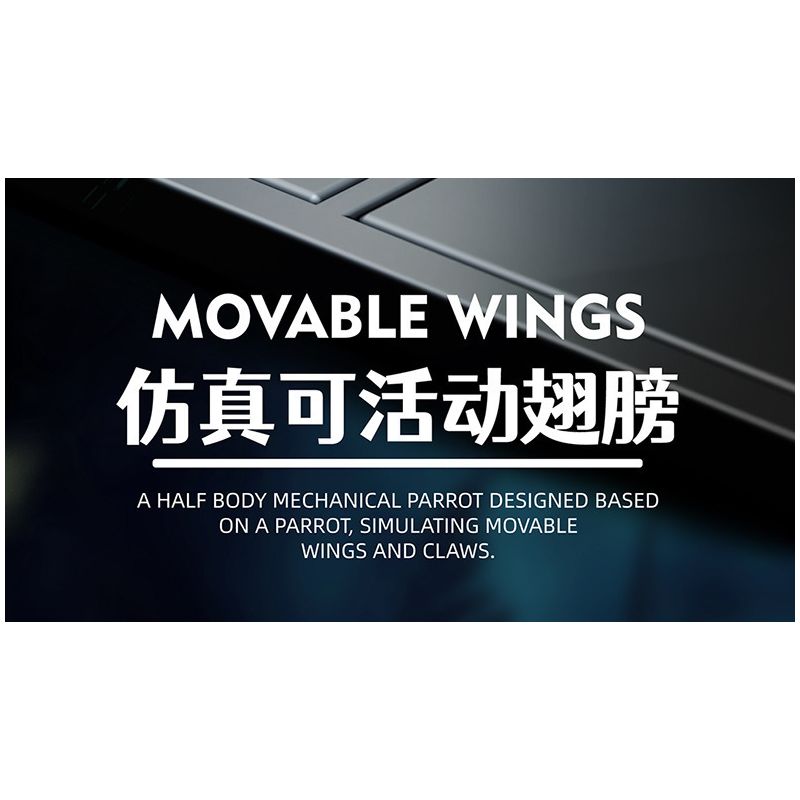 BEAUTY AND 13052 VẸT CYBORG bộ đồ chơi xếp lắp ráp ghép mô hình PARROT MACHINERY 688 khối