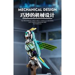 BEAUTY AND 13052 VẸT CYBORG bộ đồ chơi xếp lắp ráp ghép mô hình PARROT MACHINERY 688 khối