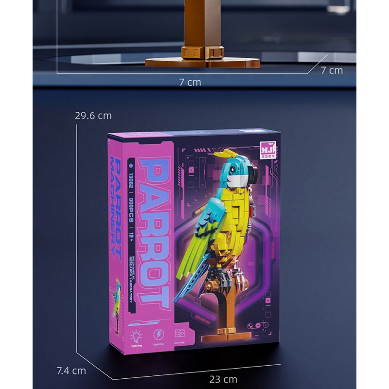 BEAUTY AND 13052 VẸT CYBORG bộ đồ chơi xếp lắp ráp ghép mô hình PARROT MACHINERY 688 khối