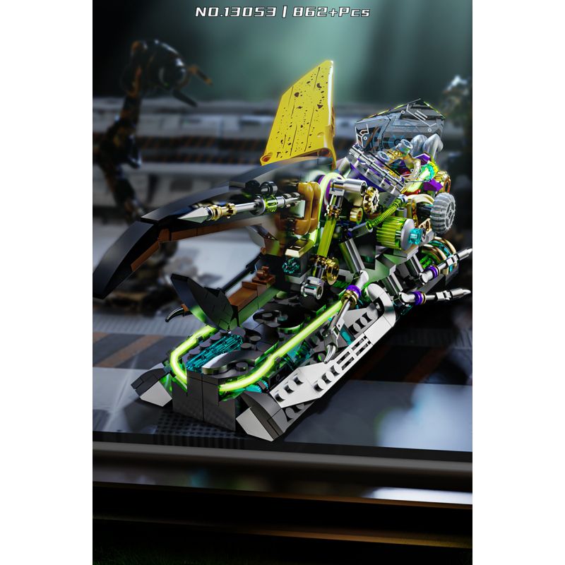 BEAUTY AND 13053 BỌ CÁNH CỨNG CYBORG bộ đồ chơi xếp lắp ráp ghép mô hình BEATLES MACHINERY 862 khối