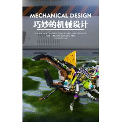 BEAUTY AND 13053 BỌ CÁNH CỨNG CYBORG bộ đồ chơi xếp lắp ráp ghép mô hình BEATLES MACHINERY 862 khối