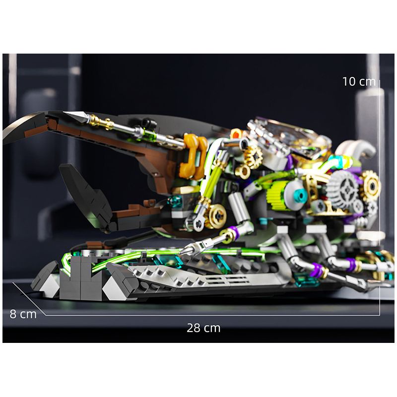 BEAUTY AND 13053 BỌ CÁNH CỨNG CYBORG bộ đồ chơi xếp lắp ráp ghép mô hình BEATLES MACHINERY 862 khối