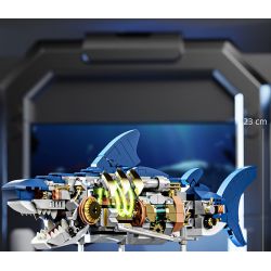 BEAUTY AND 13054 CÁ MẬP NGƯỜI MÁY bộ đồ chơi xếp lắp ráp ghép mô hình SHARKS MACHINERY 687 khối