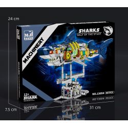 BEAUTY AND 13054 CÁ MẬP NGƯỜI MÁY bộ đồ chơi xếp lắp ráp ghép mô hình SHARKS MACHINERY 687 khối