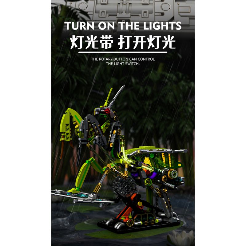 BEAUTY AND 13055 BỌ NGỰA NGƯỜI MÁY bộ đồ chơi xếp lắp ráp ghép mô hình MANTIS MACHINERY 999 khối