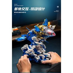 SMALL ANGLE JD031 CÁ VOI NHẢY CƠ KHÍ bộ đồ chơi xếp lắp ráp ghép mô hình WHALE MACHINERY 1519 khối