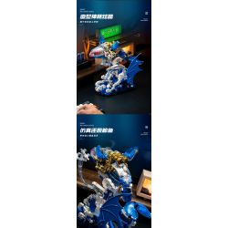 SMALL ANGLE JD031 CÁ VOI NHẢY CƠ KHÍ bộ đồ chơi xếp lắp ráp ghép mô hình WHALE MACHINERY 1519 khối