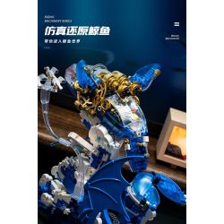 SMALL ANGLE JD031 CÁ VOI NHẢY CƠ KHÍ bộ đồ chơi xếp lắp ráp ghép mô hình WHALE MACHINERY 1519 khối