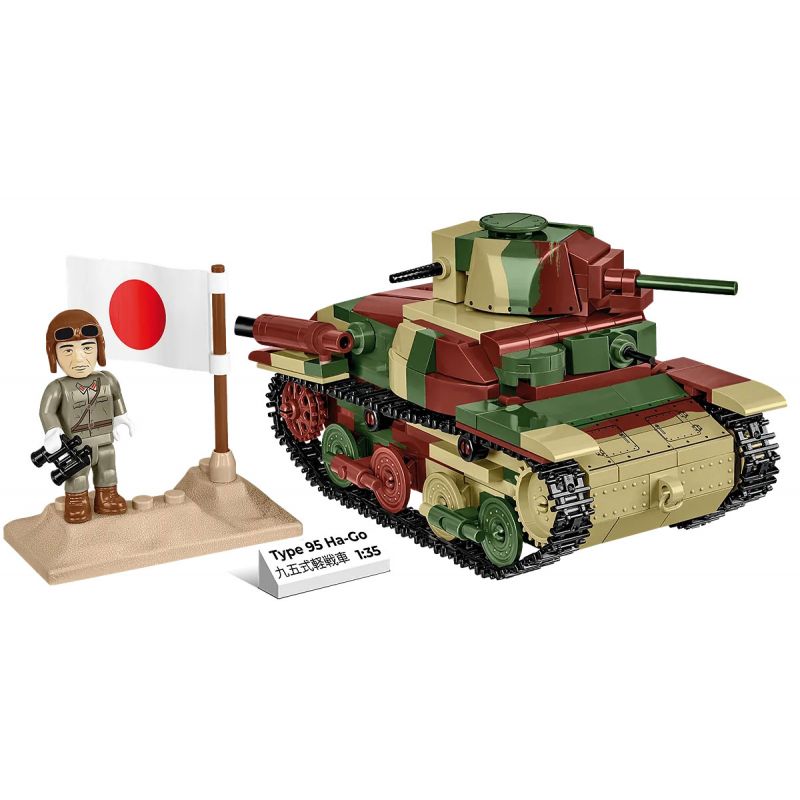 COBI 3115 non Lego TYPE 95 HA-GO tỷ lệ 1:35 bộ đồ chơi xếp lắp ráp ghép mô hình Military Army Quân Sự Bộ Đội 380 khối