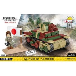 COBI 3115 TYPE 95 HA-GO tỷ lệ 1:35 bộ đồ chơi xếp lắp ráp ghép mô hình Military Army Quân Sự Bộ Đội 380 khối