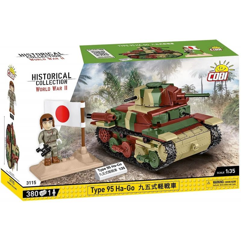 COBI 3115 TYPE 95 HA-GO tỷ lệ 1:35 bộ đồ chơi xếp lắp ráp ghép mô hình Military Army Quân Sự Bộ Đội 380 khối