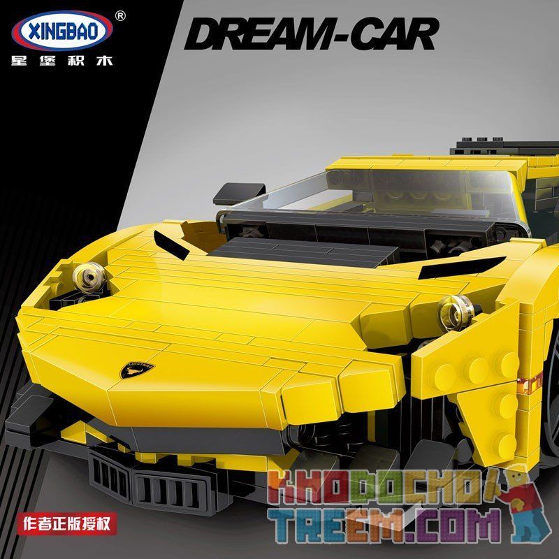 XINGBAO XB-03008 03008 XB03008 non  SIÊU XE Ô TÔ bộ đồ chơi xếp lắp ráp ghép mô hình Creator YELLOW LIGHTNING Sáng Tạo 834 khối XINGBAO XB-03008 03008 XB03008 non  SIÊU XE Ô TÔ bộ đồ chơi xếp lắp ráp ghép mô hình Creator YELLOW LIGHTNING Sáng Tạo 834 khối