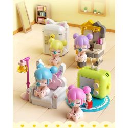 JAKI HK102 NHẬT KÝ MÙA HÈ RUOLAI NANCI 6 PHONG CÁCH SỬ DỤNG TẠI NHÀ DAZE MEIMEI DU SLEEP CHASING DRAMA BUBBLE BATH SLANDER CAT STAR MOON TENT bộ đồ chơi xếp lắp ráp ghép mô hình BABY NANCI