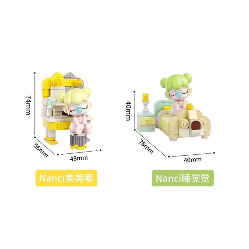 JAKI HK102 NHẬT KÝ MÙA HÈ RUOLAI NANCI 6 PHONG CÁCH SỬ DỤNG TẠI NHÀ DAZE MEIMEI DU SLEEP CHASING DRAMA BUBBLE BATH SLANDER CAT STAR MOON TENT bộ đồ chơi xếp lắp ráp ghép mô hình BABY NANCI