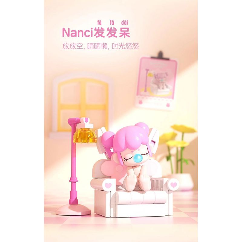 JAKI HK102 NHẬT KÝ MÙA HÈ RUOLAI NANCI 6 PHONG CÁCH SỬ DỤNG TẠI NHÀ DAZE MEIMEI DU SLEEP CHASING DRAMA BUBBLE BATH SLANDER CAT STAR MOON TENT bộ đồ chơi xếp lắp ráp ghép mô hình BABY NANCI