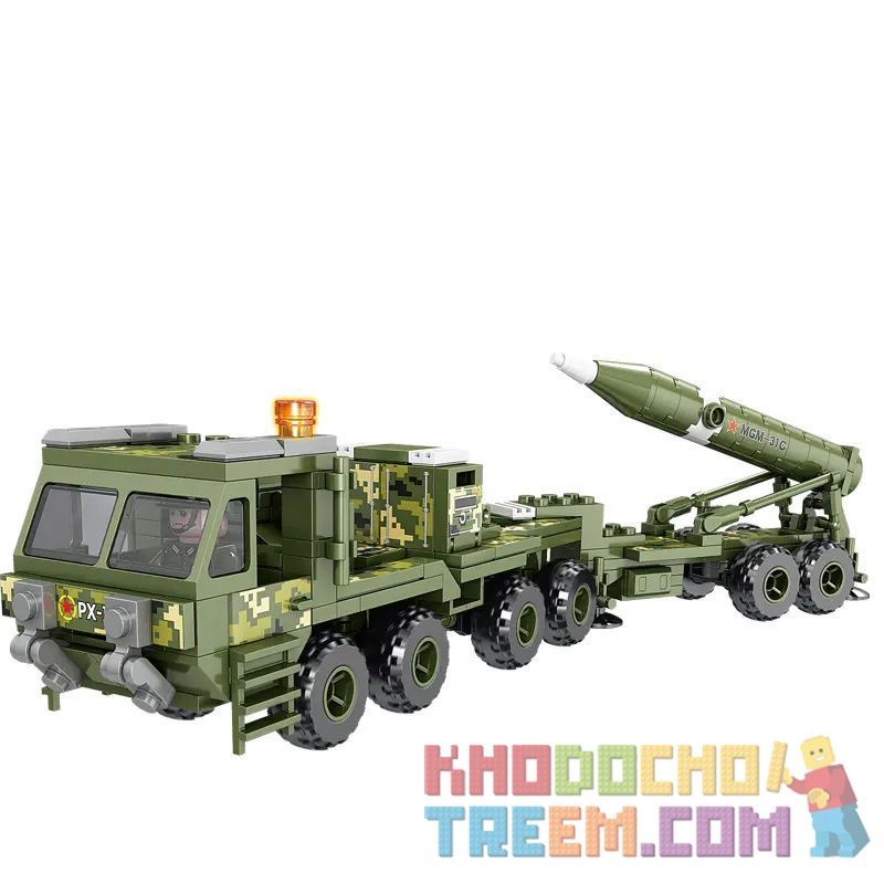 LWCK 90005 non Lego TÊN LỬA CHIẾN LƯỢC TẦM TRUNG PERSHING-2 bộ đồ chơi xếp lắp ráp ghép mô hình Flourishing Age Strengthen The Army MGM-31C 293 khối