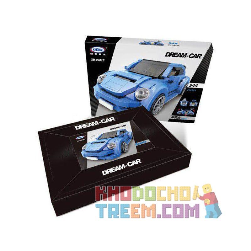 REBRICKABLE MOC-22874 22874 MOC22874 XINGBAO XB-03015 03015 XB03015 non  Ô TÔ BỌ CÁNH CỨNG XANH DA TRỜI bộ đồ chơi xếp lắp ráp ghép mô hình Creator BEATLE Sáng Tạo 944 khối