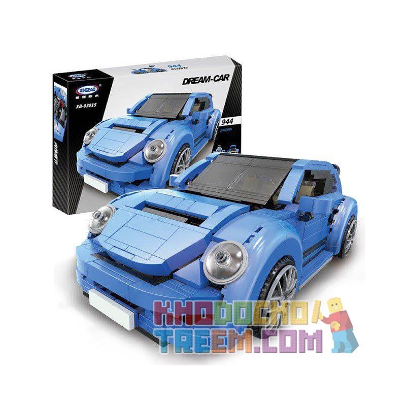 REBRICKABLE MOC-22874 22874 MOC22874 XINGBAO XB-03015 03015 XB03015 non  Ô TÔ BỌ CÁNH CỨNG XANH DA TRỜI bộ đồ chơi xếp lắp ráp ghép mô hình Creator BEATLE Sáng Tạo 944 khối