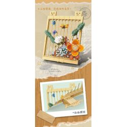 Kazi KY81128 81128 NGÔN NGỮ CỦA CÁC LOÀI HOA TRANH TƯỜNG VĨNH CỬU VÀ CÔN TRÙNG bộ đồ chơi xếp lắp ráp ghép mô hình Arts & Crafts ETERNAL FLOWER 354 khối