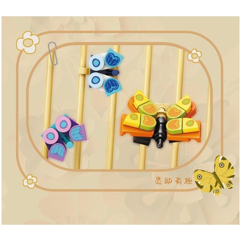 Kazi KY81128 81128 NGÔN NGỮ CỦA CÁC LOÀI HOA TRANH TƯỜNG VĨNH CỬU VÀ CÔN TRÙNG bộ đồ chơi xếp lắp ráp ghép mô hình Arts & Crafts ETERNAL FLOWER 354 khối