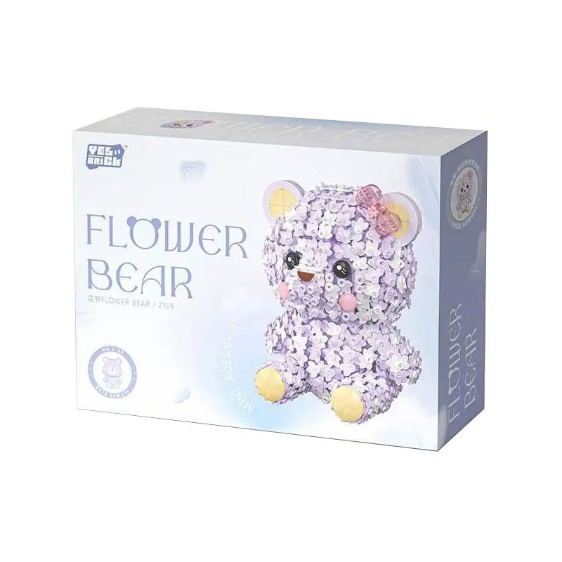 WEILE CHUANGXIANG 2169 non Lego HOA KHÔNG NGỦ III bộ đồ chơi xếp lắp ráp ghép mô hình Arts & Crafts FLOWERS BEAR