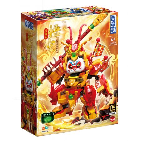 ZHEGAO 662028 GẤU TRÚC ANH HÙNG CƠ KHÍ NGỘ KHÔNG bộ đồ chơi xếp lắp ráp ghép mô hình 625 khối