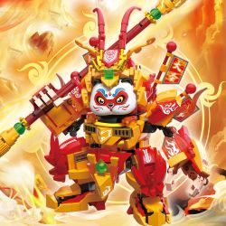 ZHEGAO 662028 GẤU TRÚC ANH HÙNG CƠ KHÍ NGỘ KHÔNG bộ đồ chơi xếp lắp ráp ghép mô hình 625 khối