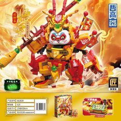 ZHEGAO 662028 GẤU TRÚC ANH HÙNG CƠ KHÍ NGỘ KHÔNG bộ đồ chơi xếp lắp ráp ghép mô hình 625 khối