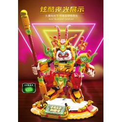 ZHEGAO 662028 GẤU TRÚC ANH HÙNG CƠ KHÍ NGỘ KHÔNG bộ đồ chơi xếp lắp ráp ghép mô hình 625 khối