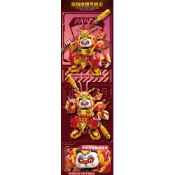 ZHEGAO 662028 GẤU TRÚC ANH HÙNG CƠ KHÍ NGỘ KHÔNG bộ đồ chơi xếp lắp ráp ghép mô hình 625 khối