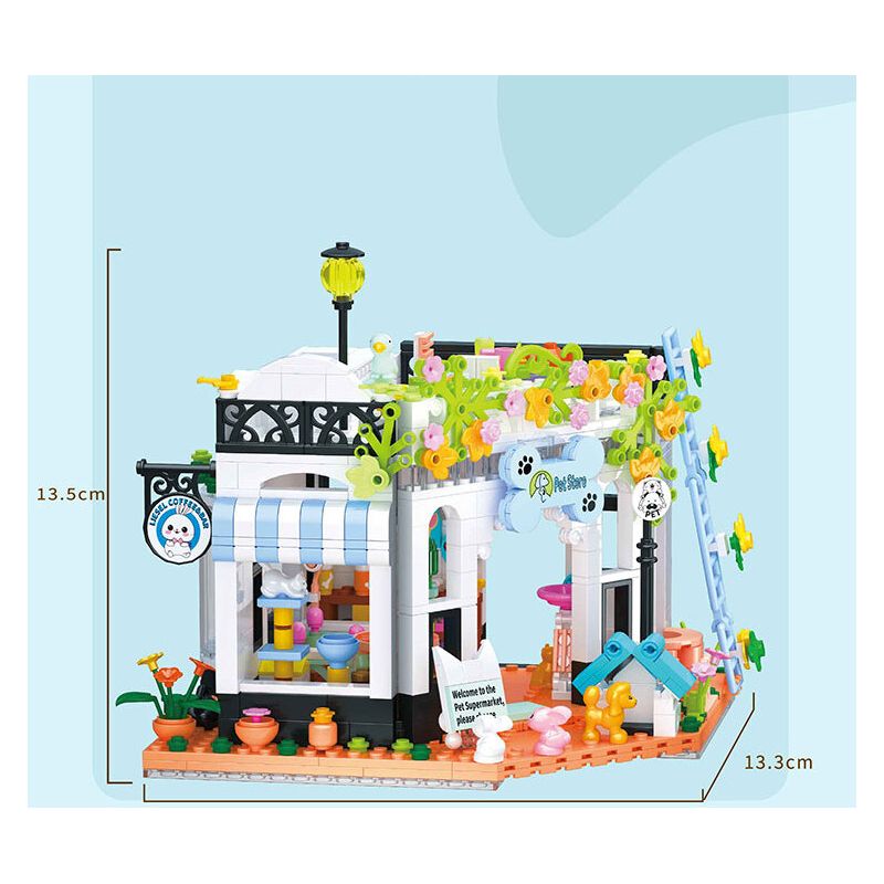 ZHEGAO 612030 NGÔI NHÀ THÚ CƯNG DỄ THƯƠNG CHO CHÓ WANGWANG bộ đồ chơi xếp lắp ráp ghép mô hình DOG HOUSE THE MOST LOYAL FRIEND 681 khối