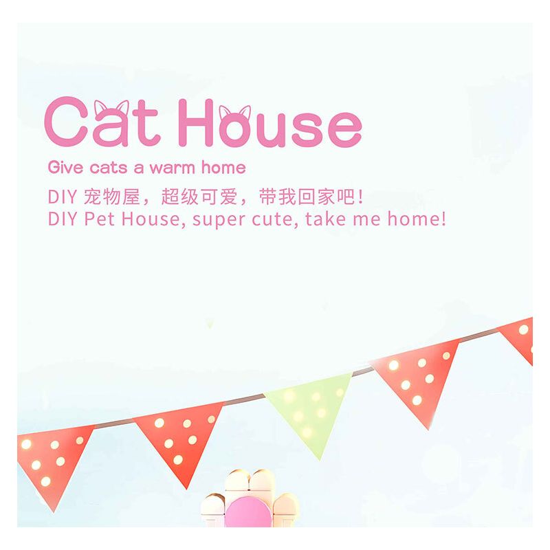 ZHEGAO 612031 CABIN THÚ CƯNG DỄ THƯƠNG CỦA HAKIMI bộ đồ chơi xếp lắp ráp ghép mô hình CAT HOUSE GIVE CATS WARM HOME 687 khối