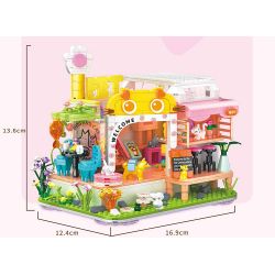 ZHEGAO 612031 CABIN THÚ CƯNG DỄ THƯƠNG CỦA HAKIMI bộ đồ chơi xếp lắp ráp ghép mô hình CAT HOUSE GIVE CATS WARM HOME 687 khối