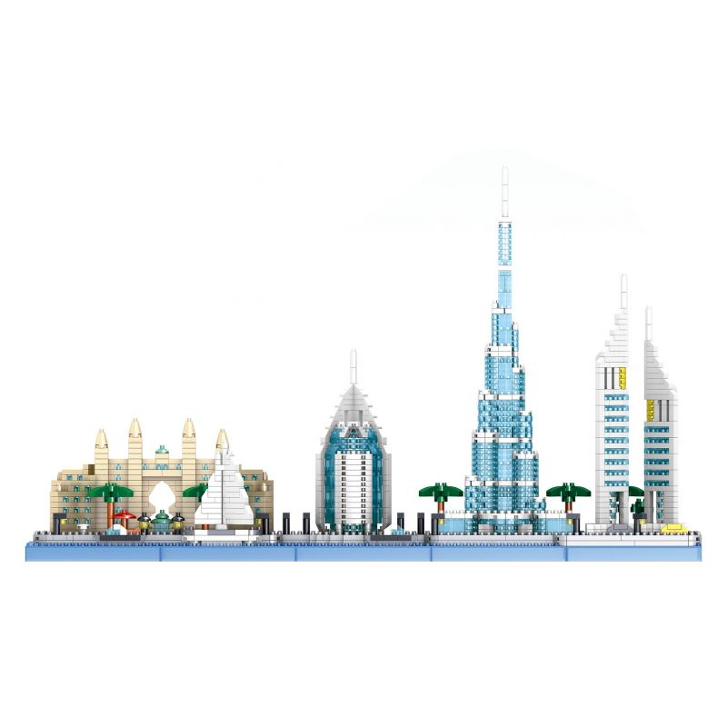 ZHEGAO LZ8316 8316 KIẾN TRÚC DUBAI bộ đồ chơi xếp lắp ráp ghép mô hình Architecture DUBAI LANDMARKS Công Trình Kiến Trúc 2220 khối