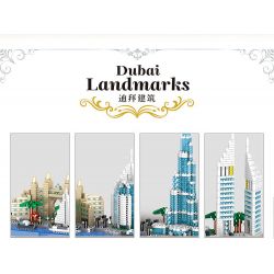 ZHEGAO LZ8316 8316 KIẾN TRÚC DUBAI bộ đồ chơi xếp lắp ráp ghép mô hình Architecture DUBAI LANDMARKS Công Trình Kiến Trúc 2220 khối