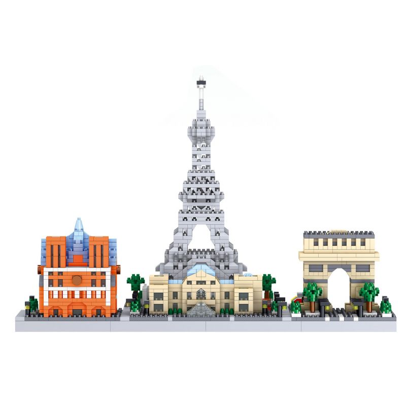 ZHEGAO LZ8317 8317 KIẾN TRÚC PHÁP bộ đồ chơi xếp lắp ráp ghép mô hình Architecture FRENCH LANDMARKS Công Trình Kiến Trúc 2462 khối