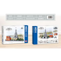 ZHEGAO LZ8317 8317 KIẾN TRÚC PHÁP bộ đồ chơi xếp lắp ráp ghép mô hình Architecture FRENCH LANDMARKS Công Trình Kiến Trúc 2462 khối