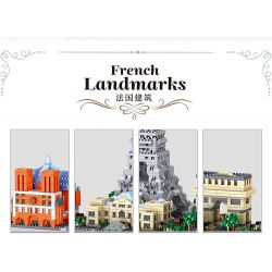 ZHEGAO LZ8317 8317 KIẾN TRÚC PHÁP bộ đồ chơi xếp lắp ráp ghép mô hình Architecture FRENCH LANDMARKS Công Trình Kiến Trúc 2462 khối