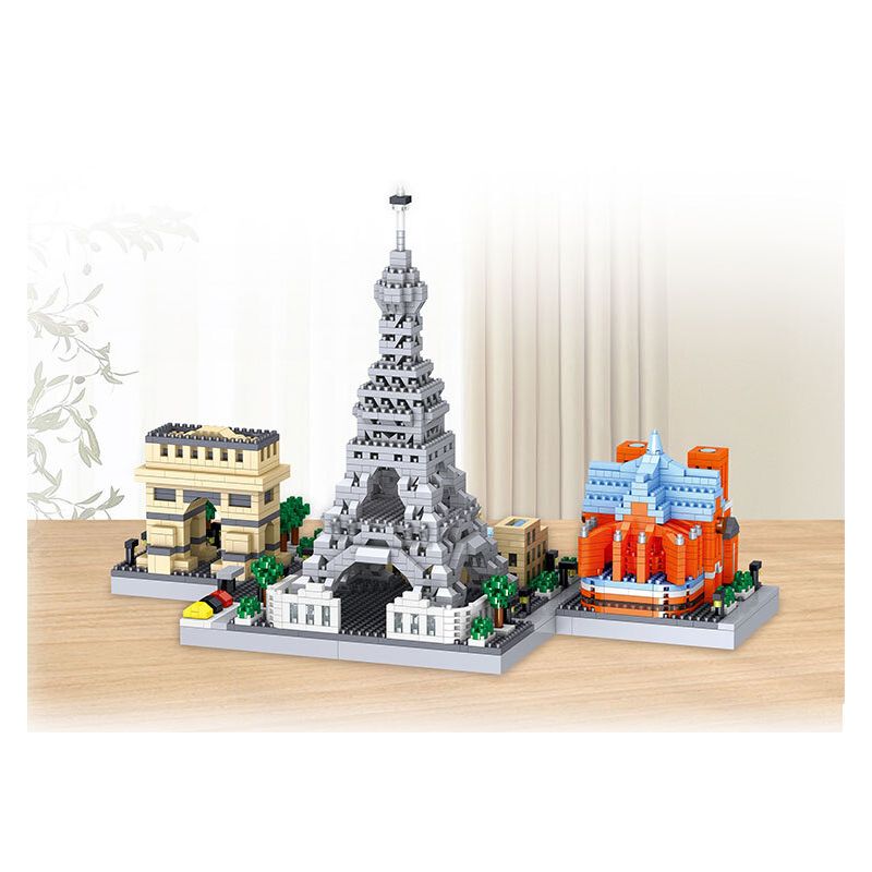 ZHEGAO LZ8317 8317 KIẾN TRÚC PHÁP bộ đồ chơi xếp lắp ráp ghép mô hình Architecture FRENCH LANDMARKS Công Trình Kiến Trúc 2462 khối