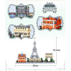 ZHEGAO LZ8317 8317 KIẾN TRÚC PHÁP bộ đồ chơi xếp lắp ráp ghép mô hình Architecture FRENCH LANDMARKS Công Trình Kiến Trúc 2462 khối