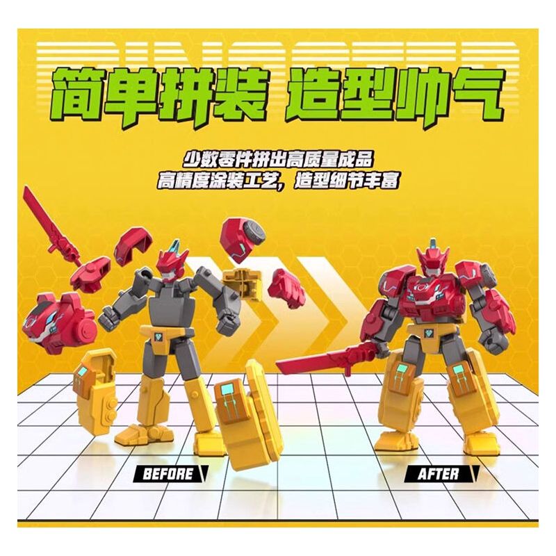 WISE BLOCK AULDEY 580881 TẬP HỢP ANH HÙNG PHI ĐỘI LƯỢNG TỬ MECHA FRENZY bộ đồ chơi xếp lắp ráp ghép mô hình