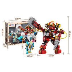 JIALE SPECIAL 55001 RA KHƠI THỜI ĐẠI NƯỚC MECHA WAR DARK bộ đồ chơi xếp lắp ráp ghép mô hình 650 khối