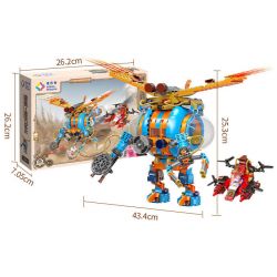 JIALE SPECIAL 55002 ĐẶT BUỒM AGE OF STEAM REAVER ASSAULT bộ đồ chơi xếp lắp ráp ghép mô hình 736 khối