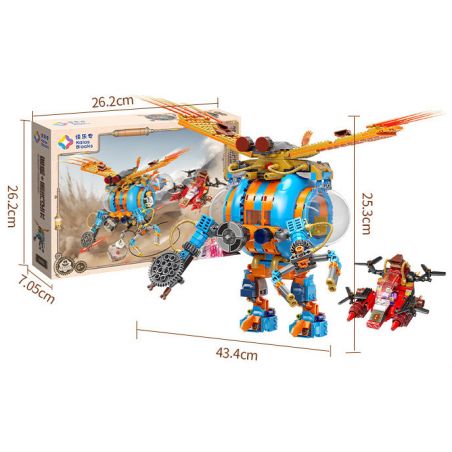JIALE SPECIAL 55002 ĐẶT BUỒM AGE OF STEAM REAVER ASSAULT bộ đồ chơi xếp lắp ráp ghép mô hình 736 khối