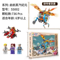 JIALE SPECIAL 55002 ĐẶT BUỒM AGE OF STEAM REAVER ASSAULT bộ đồ chơi xếp lắp ráp ghép mô hình 736 khối