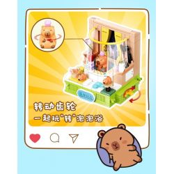 JIALE SPECIAL 54002 CUỘC SỐNG HÀNG NGÀY Ở KAPIBALA BỮA TIỆC BẤT ĐỘNG bộ đồ chơi xếp lắp ráp ghép mô hình CAPYBARA'S DAILY LIFE 193 khối