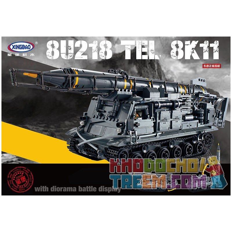 XINGBAO XB-06005 06005 XB06005 non  TÊN LỬA 8U218 TEL 8K11 bộ đồ chơi xếp lắp ráp ghép mô hình Creator Sáng Tạo 1750 khối