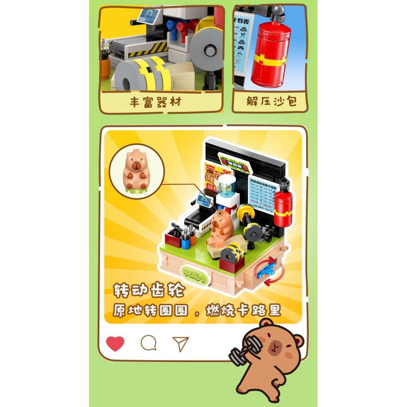 JIALE SPECIAL 54003 CUỘC SỐNG HÀNG NGÀY CỦA KAPIBALA FAT HOUSE bộ đồ chơi xếp lắp ráp ghép mô hình CAPYBARA'S DAILY LIFE 193 khối