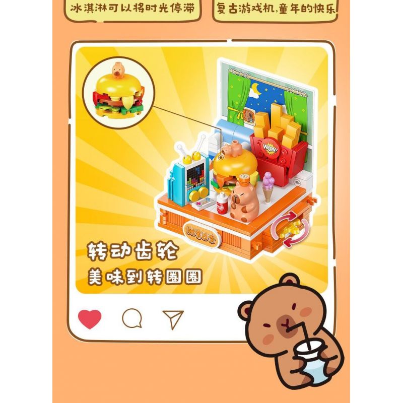JIALE SPECIAL 54003 CUỘC SỐNG HÀNG NGÀY CỦA KAPIBALA FAT HOUSE bộ đồ chơi xếp lắp ráp ghép mô hình CAPYBARA'S DAILY LIFE 193 khối